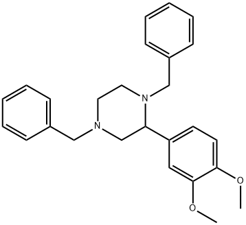 Piperazine, 2-(3,4-dimethoxyphenyl)-1,4-bis(phenylmethyl)-