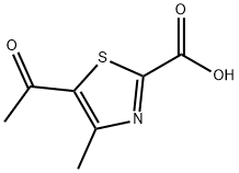 2-Thiazolecarboxylic acid, 5-acetyl-4-methyl- Struktur