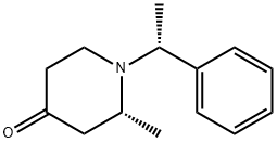 4-Piperidinone, 2-methyl-1-[(1R)-1-phenylethyl]-, (2R)- Struktur