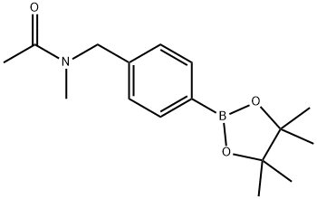 Acetamide, N-methyl-N-[[4-(4,4,5,5-tetramethyl-1,3,2-dioxaborolan-2-yl)phenyl]methyl]- Struktur