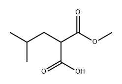 Propanedioic acid, 2-(2-methylpropyl)-, 1-methyl ester Struktur