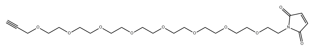 1H-Pyrrole-2,5-dione, 1-(3,6,9,12,15,18,21,24-octaoxaheptacos-26-yn-1-yl)- Struktur