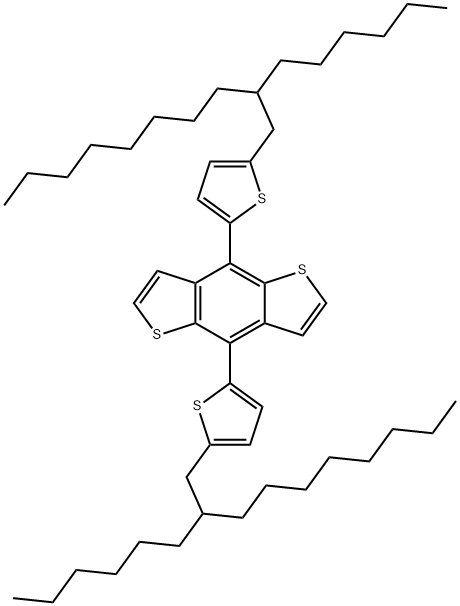 4,8-Bis(5-(2-hexyldecyl)thiophen-2-yl)benzo[1,2-b:4,5-b']dithiophene Struktur