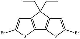 4H-Cyclopenta[2,1-b:3,4-b']dithiophene, 2,6-dibromo-4,4-diethyl- Struktur