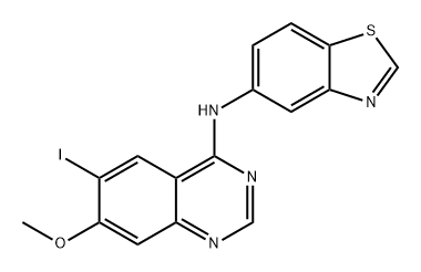 4-Quinazolinamine, N-5-benzothiazolyl-6-iodo-7-methoxy- Struktur