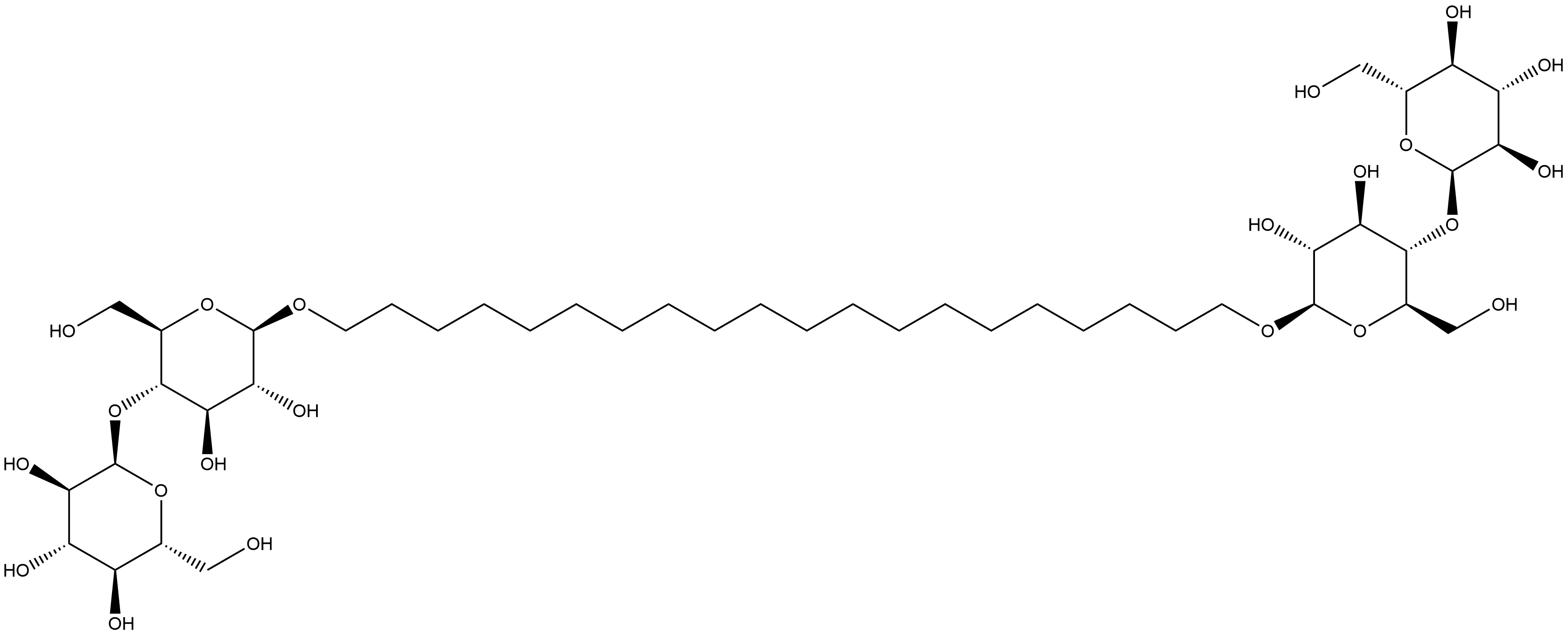 β-D-Glucopyranoside, 1,20-eicosanediyl bis[4-O-α-D-glucopyranosyl- Struktur