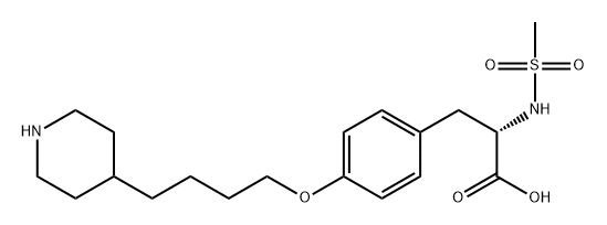 L-Tyrosine, N-(methylsulfonyl)-O-[4-(4-piperidinyl)butyl]- Struktur