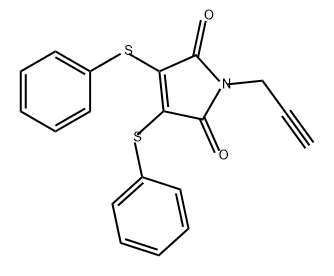 1H-Pyrrole-2,5-dione, 3,4-bis(phenylthio)-1-(2-propyn-1-yl)- Struktur