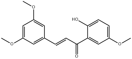 2-Propen-1-one, 3-(3,5-dimethoxyphenyl)-1-(2-hydroxy-5-methoxyphenyl)-, (2E)- Struktur