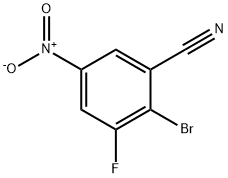 Benzonitrile, 2-bromo-3-fluoro-5-nitro- Struktur