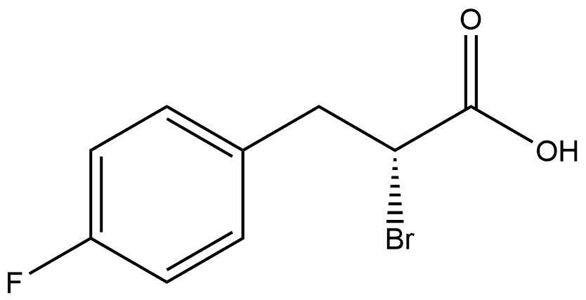 Benzenepropanoic acid, α-bromo-4-fluoro-, (αR)- Struktur