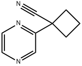 Cyclobutanecarbonitrile, 1-(2-pyrazinyl)- Struktur