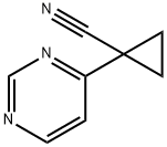 Cyclopropanecarbonitrile, 1-(4-pyrimidinyl)- Struktur