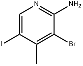 2-Pyridinamine, 3-bromo-5-iodo-4-methyl- Struktur