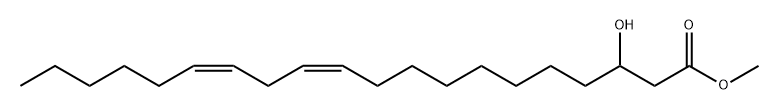 11,14-Eicosadienoic acid, 3-hydroxy-, methyl ester, (11Z,14Z)- Struktur