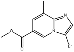 methyl 3-bromo-8-methylimidazo[1,2-a]pyridine-6-carboxylate Struktur