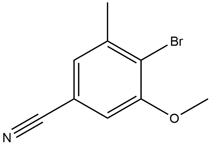 4-Bromo-3-methoxy-5-methylbenzonitrile Struktur