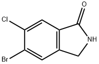 1H-Isoindol-1-one, 5-bromo-6-chloro-2,3-dihydro- Struktur