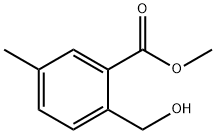 Benzoic acid, 2-(hydroxymethyl)-5-methyl-, methyl ester Struktur