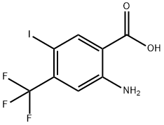 Benzoic acid, 2-amino-5-iodo-4-(trifluoromethyl)- Struktur