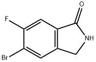 1H-Isoindol-1-one, 5-bromo-6-fluoro-2,3-dihydro- Struktur