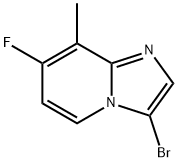 3-bromo-7-fluoro-8-methylimidazo[1,2-a]pyridine Struktur