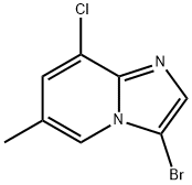 3-bromo-8-chloro-6-methylimidazo[1,2-a]pyridine Struktur