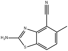 2-amino-5-methyl-1,3-benzothiazole-4-carbonitrile Struktur