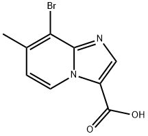 Imidazo[1,2-a]pyridine-3-carboxylic acid, 8-bromo-7-methyl- Struktur