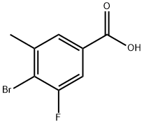 Benzoic acid, 4-bromo-3-fluoro-5-methyl- Struktur