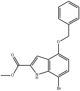 methyl 4-(benzyloxy)-7-bromo-1H-indole-2-carboxylate Struktur