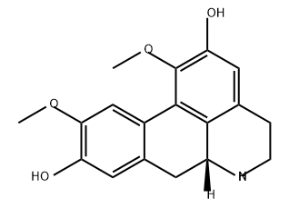 4H-Dibenzo[de,g]quinoline-2,9-diol, 5,6,6a,7-tetrahydro-1,10-dimethoxy-, (6aR)- Struktur