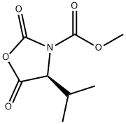 3-OXAZOLIDINECARBOXYLIC ACID, 4-(1-METHYLETHYL)-2,5-DIOXO-, METHYL ESTER, (4S)- 結(jié)構(gòu)式