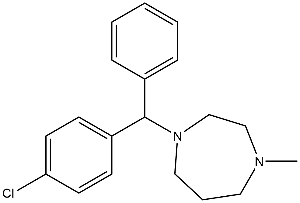 (+)-Homochlorcyclizine Struktur