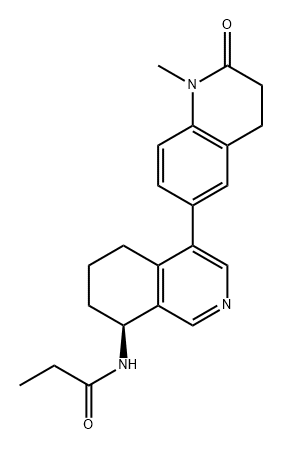 Propanamide, N-[(8S)-5,6,7,8-tetrahydro-4-(1,2,3,4-tetrahydro-1-methyl-2-oxo-6-quinolinyl)-8-isoquinolinyl]- Struktur