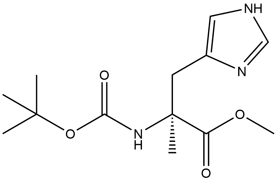 Histidine, N-[(1,1-dimethylethoxy)carbonyl]-α-methyl-, methyl ester (9CI) Struktur