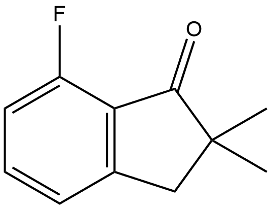 7-Fluoro-2,3-dihydro-2,2-dimethyl-1H-inden-1-one Struktur