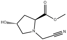 L-Proline, 1-(cyanomethyl)-4-hydroxy-, methyl ester, (4R)- Struktur