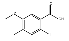 Benzoic acid, 2-iodo-5-methoxy-4-methyl- Struktur