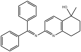 5-Quinolinol, 2-[(diphenylmethylene)amino]-5,6,7,8-tetrahydro-5-methyl- Struktur