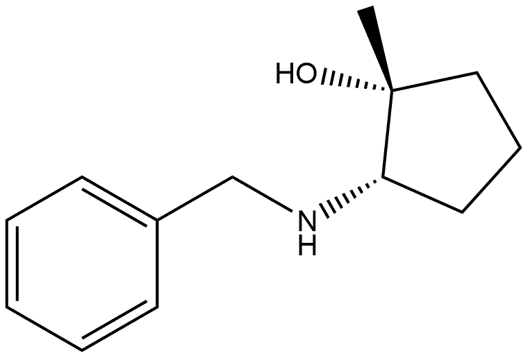 (1R,2S)-1-Methyl-2-[(phenylmethyl)amino]cyclopentanol Struktur