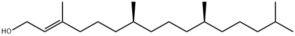 2-Hexadecen-1-ol, 3,7,11,15-tetramethyl-, (2E,7S,11S)- Struktur