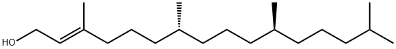 2-Hexadecen-1-ol, 3,7,11,15-tetramethyl-, (2E,7R,11S)- Struktur