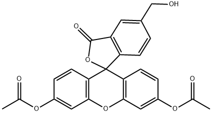 5-Hydroxymethylfluorescein diacetate Struktur