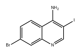 4-Quinolinamine, 7-bromo-3-iodo- Struktur