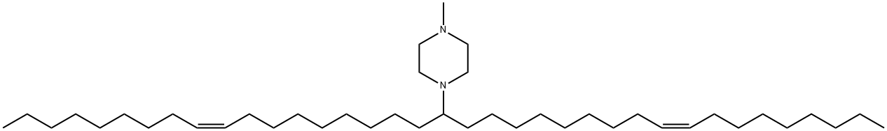 1-[(Z)-1-[(Z)-Hexadec-8-enyl]octadec-9-enyl]-4-methyl-piperazine Struktur