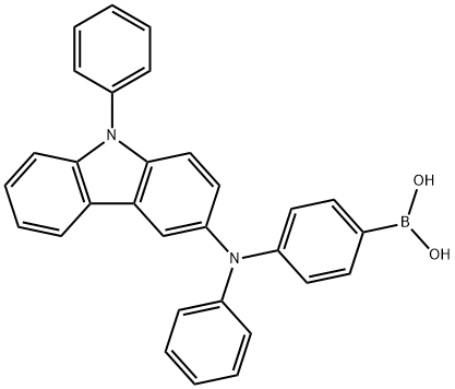 Boronic acid, B-[4-[phenyl(9-phenyl-9H-carbazol-3-yl)amino]phenyl]- Struktur