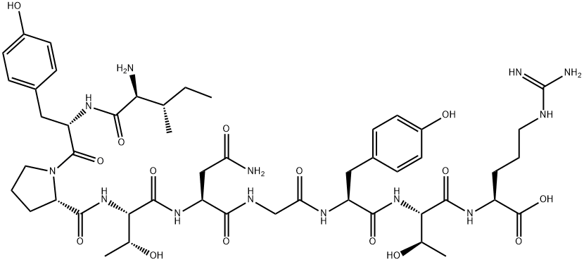 L-Arginine, L-isoleucyl-L-tyrosyl-L-prolyl-L-threonyl-L-asparaginylglycyl-L-tyrosyl-L-threonyl- Struktur