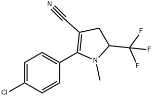 2-(4-chlorop henyl)-4，5-dihydro-1-methyl-5-(trifluoromethyl)-1H-pyr role-3-carbonitrile Struktur