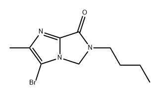 7H-Imidazo[1,5-a]imidazol-7-one, 3-bromo-6-butyl-5,6-dihydro-2-methyl- Struktur